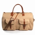 thumbnail image 1 of YA YATECH 2-in-1 Dual-Purpose Travel Garment Bag — Canvas Carry-on Travel Duffel (with Separate Shoe Compartment and Luggage Handle Sleeve), 1 of 5