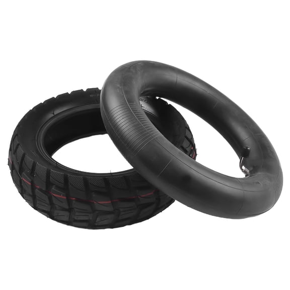 YAAQII for 10 Inch Electric Scooter Tire and Inner Tube Set 80/65-6 255x80 Replacement for Zero 10X Kugoo Speedual Off-Road Pneumatic Tires Black Rubber (Suitable for off-road)