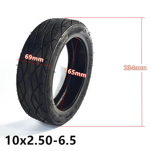 YAAQII for 10 Inch Tubeless Tire 10x2.50-6.5 for Ninebot MaxG30 G30E G30LP Electric Scooter, Replacement Wheel 60/70-6.5 Rubber Tyre, for Durable Non-Deforming Scooter Accessory