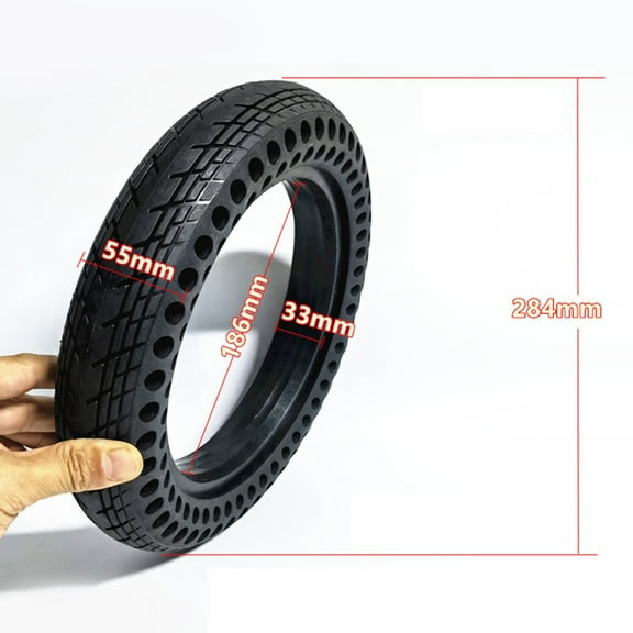 YAAQII for 12 Inch Solid Rubber Tire 12 1/2x2 1/4 (57-203) for E-Bike Scooter Electric Bicycle Replacement Wheel Black Heavy Duty Non-Pneumatic Tubeless