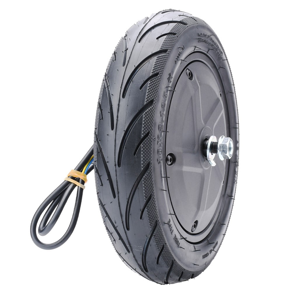 YAAQII for 36V 300W Front Wheel Motor Assembly for Ninebot F30 Electric Scooter, Replacement Engine Wheel with Pure Rubber Tires, Shock-Absorbing, Easy Installation, Black
