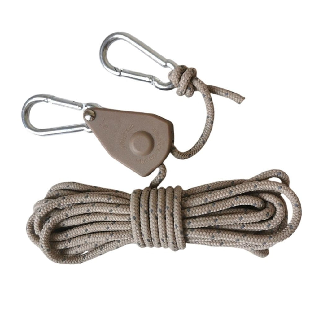 YAAQII for Adjustable Pulley Tent Rope 4mm 2M Camping Windproof Rope ...