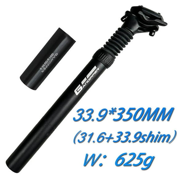 YAAQII for Bike Shock Absorbing Seatpost 350MM Aluminum Alloy Seat Post Adjustable Suspension 33.9MM Diameter Spring Coil Vibration Damping Comfort Riding