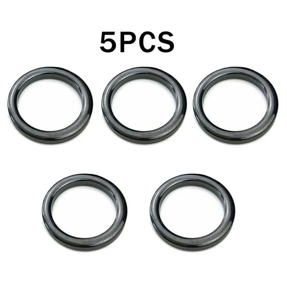 YAAQII for Ceramic Fishing Rod Guide Rings Set Heat Conduction Repair Parts Tools Black 5 Sizes 2-30# Portable Easy to Use Wear-Resistant for Rod Building Replacement