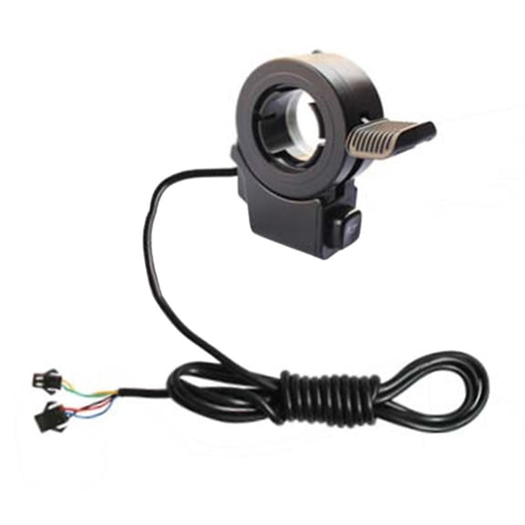 YAAQII for Electric Bicycle Thumb Throttle Speed Control Switch Left Right for General 5V 0.8-4.2V Output Waterproof IPX4 5 Pins Wiring 1.8M Cable for E-Bike