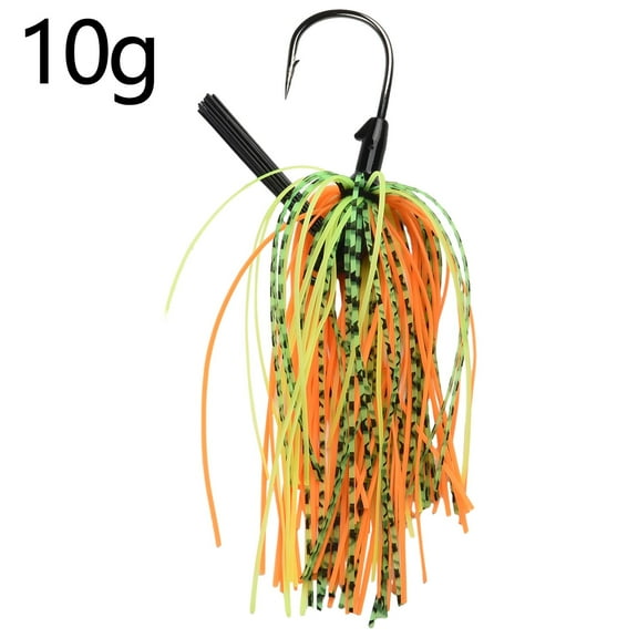 YAAQII for Fishing Lure 7cm/10g Weedless Football Jig Bait with Rubber Skirt for Bass Trout Grass Carp Walking ABS Plastic High Carbon Steel Hook 8 Colors