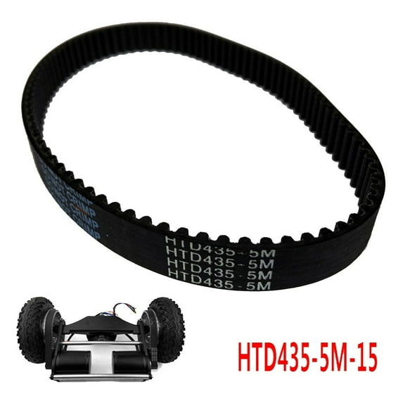 YAAQII for HTD5M-435 Replacement Belt 15mm Width for Electric Skateboard Conversion Kit, for Durable Rubber Timing Belt, Black Thickened Design for Easy Installation