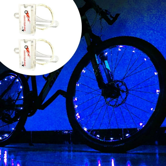 YAAQII for LED Bike Wheel Lights 20 LEDs Ultra Bright Waterproof Bicycle Spoke Lights 3 Modes Battery Powered Safety Night Riding Accessories for 14-29 Inch Bikes 2 Pack