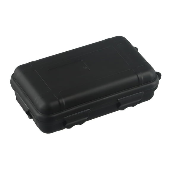YAAQII for Outdoor Camping Survival Container Waterproof Storage Case Box Floating Shockproof for Valuables Matches Electronics Boating Fishing Swimming Hiking Black (S)