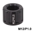 thumbnail image 1 of YAAQII for Bicycle Thru Axle Nut M12x1.0mm Aluminum Alloy Hub Shaft Cap Replacement Part for 12/15mm Axles Bike Accessory Black 19x14mm, 1 of 8