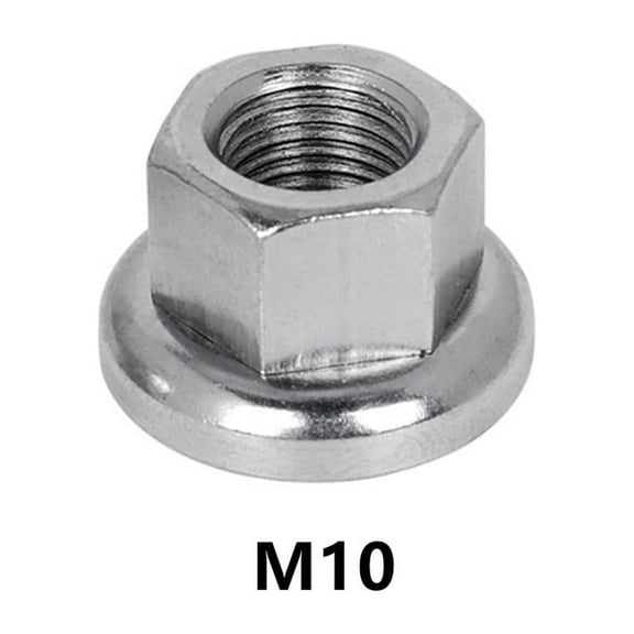 YAAQII for Stainless Steel Bike Wheel Axle Track Nuts 2PCS Set M10 Sizes for Front Rear Hubs Anti-Slip Pattern Bicycle Component Cycling Accessories