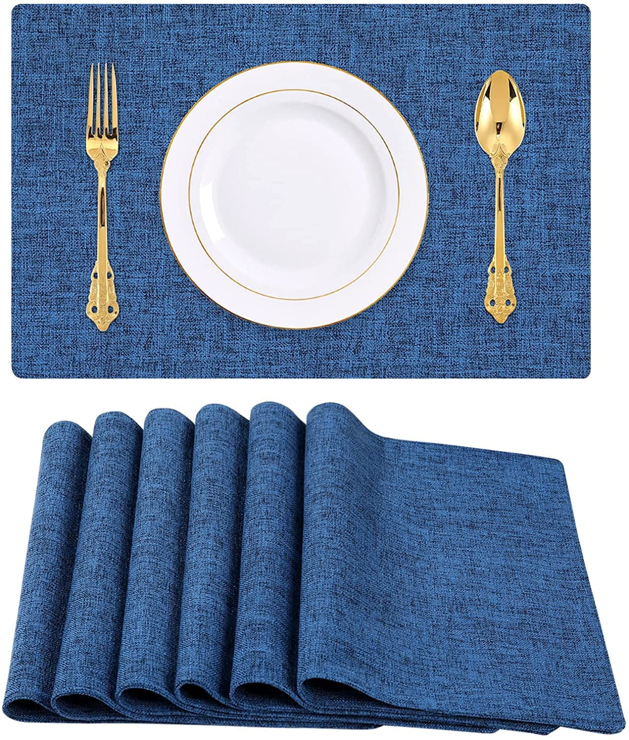 YAAXA Placemat 45 x 30 Cm Rectangular for Dining Table Heat Resistant ...