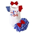 thumbnail image 1 of YABCSAZ 4th of July Toddler Baby 2Piece Playwear Sets Sleeveless American Flag Tank Tops+Shorts Kids Summer Casual Clothes Girls Boys Independence Day Patriotic Outfits Size 3 Months, 1 of 7