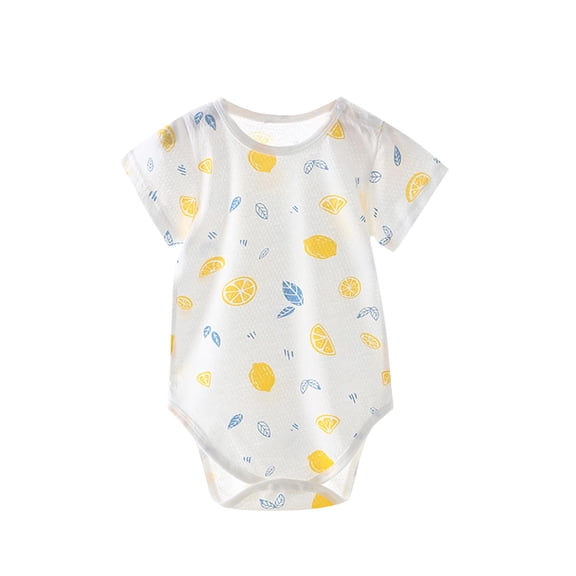 YABCSAZ Baby Bodysuits Short Sleev Onesie Bodysuits Round Neck Tops Baby Boys Girls Clothes Infant Newborn Outfits Romper Kids Unisex Jumpsuits Summer Casual Toddler Pajamas Set Size 2 M