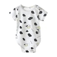 thumbnail image 1 of YABCSAZ Baby Boys Girls Bodysuits Short Sleeve Onesie Bodysuits Tops Baby Clothes Infant Newborn Outfits One-piece Romper Kids Unisex Jumpsuits Summer Casual Toddler Pajamas Set Size 9 M, 1 of 1