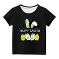 thumbnail image 1 of YABCSAZ Baby Boys Girls Easter Tops for Short Sleeve Bunny Eggs Tops Summer Casual Crewneck Tee Shirt Kids Loose Tops Soft Comfy Shirts Toddler Holliday Baby Outfits Size 11 T, 1 of 4