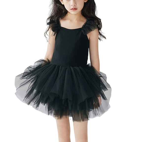 YABCSAZ Baby Girl's Dress Dance Ballet Dresses Ruffle Sleeveless Tank Dress Tulle Tutu Dress Baby Girls Dress Ballerina Outfits Toddler Kids Lace Dance Leotards (Little/Big Kid) Size 4-5T