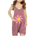 thumbnail image 1 of YABCSAZ Baby Girls Romper Seleveeless Round Neck Slip Romper Summer Casual Loose Wide Leg Jumpsuits Baggy Graphic Rompers Kids Clothes Size 13 Years, 1 of 3