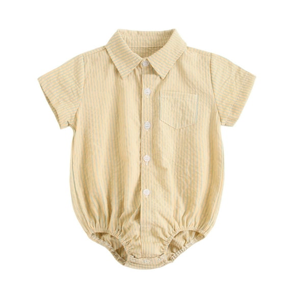 YABCSAZ Baby Rompers Short Sleeve Button Down Onesie Bodysuits Summer Casual Tank Tops Bodysuit Soft Comfy Elastic Waist Jumpsuits Cute Daisy Decor Unisex Romper for Infant Baby Outfits Size 0-6 M