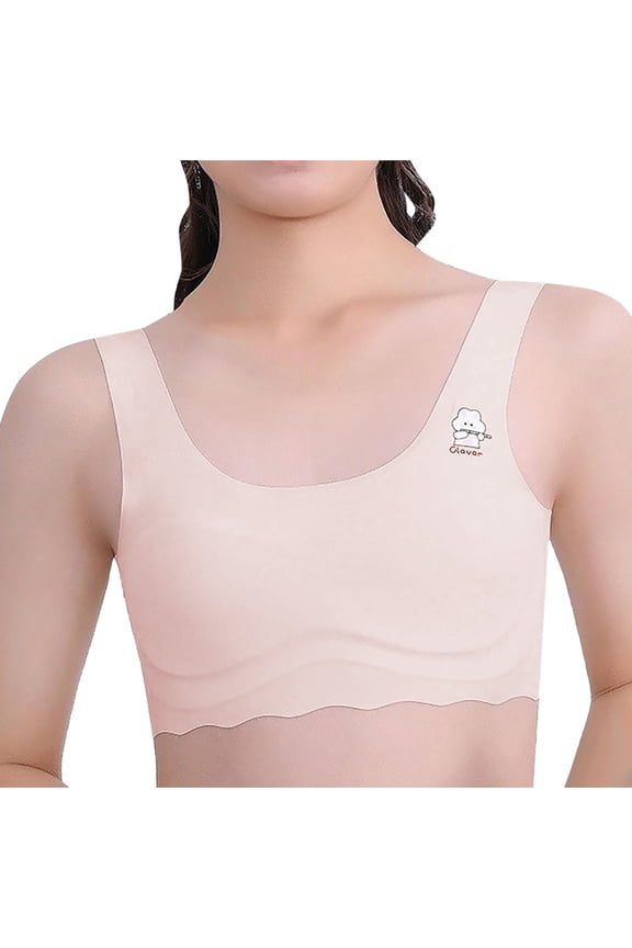 Big Girls Sports Bras Age 9-12,Soft Comfort Seamless Bra Spaghetti Strap Sports Bra Stretch Youth Training Bra Girls Cami Student Bralette Bra with Pads Size XL