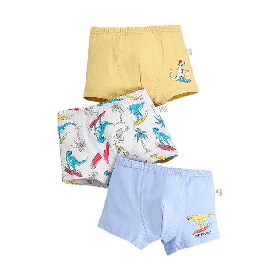 YABCSAZ Boy's Cotton Boxer Briefs Soft Comfy Underwear Cute Cartoon Graphic Panties Toddler Baby Trainer Underwear,3-Pack Size 9 Years