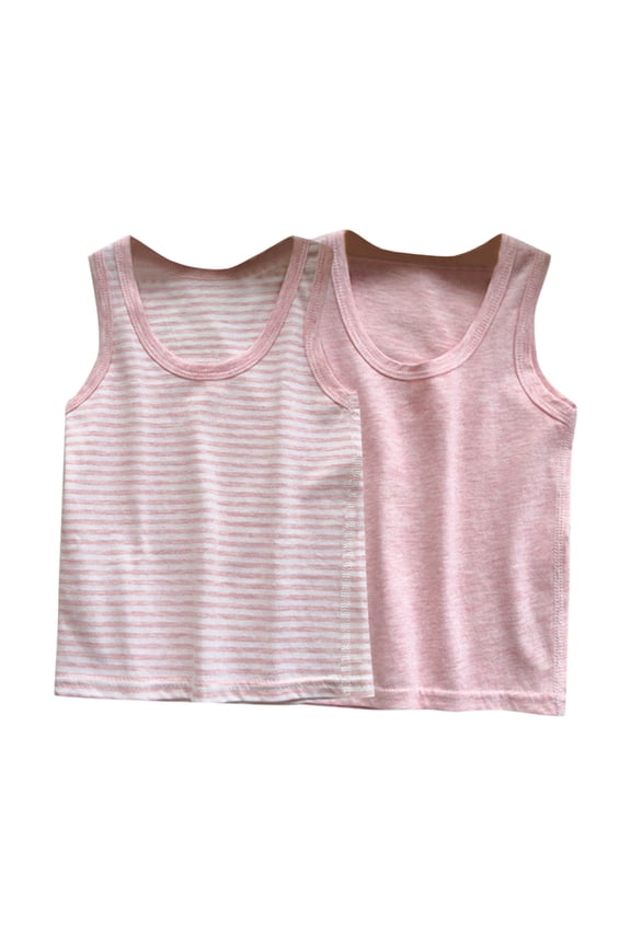 Boys Girls Cotton Tank Tops Summer Casual Tanks Toddler Baby Stretch Sleeveless Cami Tops Kids Unisex Shirts Soft Comfort Undershirts 2-Packs Size 4 Years