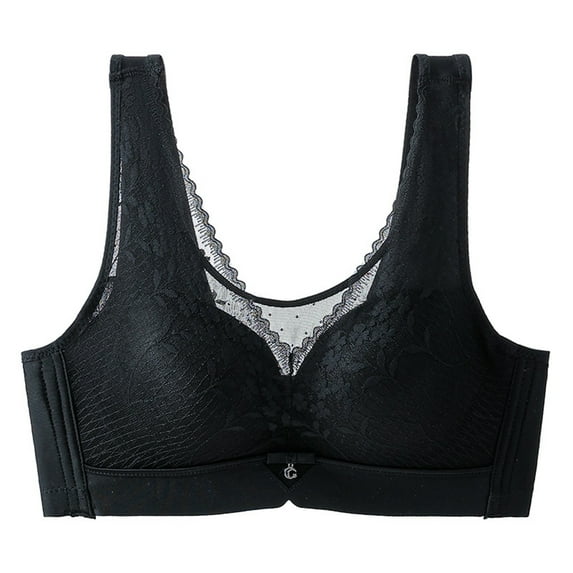 YABCSAZ Bras for Women Plus Size Push Up Sports Bra High Lift Stretch Comfy Close Breast Tops Lace Full-Coverage Breathble Underwear Four Breastfeeding Bralette Gifts for Women