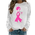 thumbnail image 1 of YABCSAZ Breast Cancer Shirts Tops for Women/Short Sleeve Shirts/Crewneck Shirt/Sweatshirt/Hoodie with Blessed Breast Cancer Pink Ribbon/Breast Cancer Awareness Breast Cancer Survivor Gifts for Women, 1 of 4