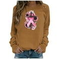thumbnail image 1 of YABCSAZ Breast Cancer Shirts Tops for Women/Short Sleeve Shirts/Crewneck Shirt/Sweatshirt/Hoodie with Blessed Breast Cancer Pink Ribbon/Breast Cancer Awareness Breast Cancer Survivor Gifts for Women, 1 of 5