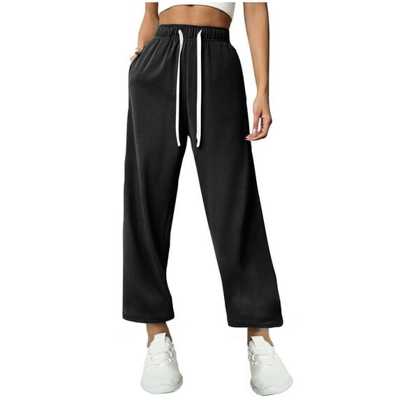 YABCSAZ Cargo Oversize Sweatpants for Women Fleece Casual High Waist Baggy Pants Travel Y2K Streetwear Pants Wide Leg Athletic Pants with Pockets for Lounge Workout, Jogging, Running