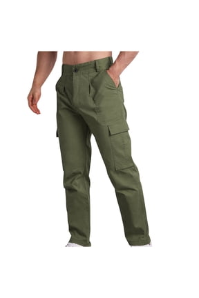 Cargo Pants for Men Casual Relaxed Fit Stretch Tactical Pants Extreme Motion Canvas Tapered Cargo Pant Solid Color Athletic Pants Hiking Work Military Army Pants with Multi Pockets