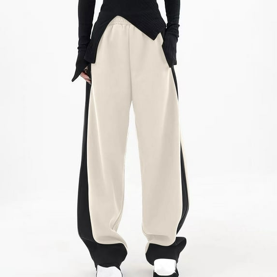 YABCSAZ Cargo Sweatpants for Women Fleece Casual High Waist Baggy Pants Hipop Travel Y2K Streetwear Pants Wide Leg Oversize Athletic Pants with Pockets for Lounge Workout, Jogging, Running