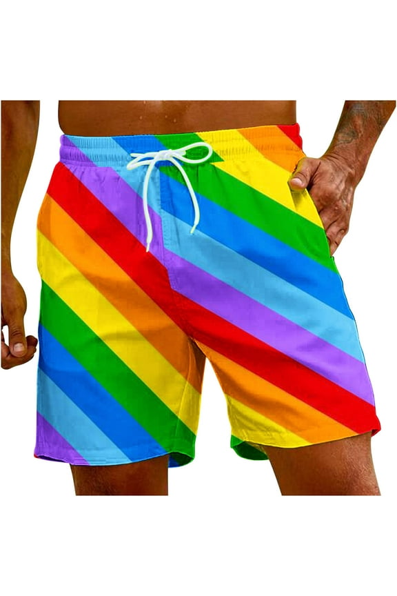 Casual Shorts for Men Drawstring Elastic Waist Short Pants Plus Size Wide Leg Loose Shorts with Pocket , 3D Printing Breathable Seaside Vacation Beach Shorts Swimming Trunks Father's Day Gift