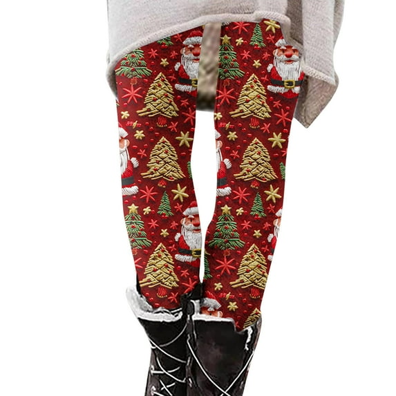 YABCSAZ Christmas Gifts Women's Fleece Lined Leggings Thermal Warm Winter Tights Yoga Pants High Waisted Butt Lifting Tummy Control Stretch Long Pants for Workout Running