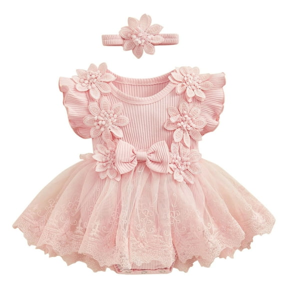 YABCSAZ Easter Baby Dress Ruffled Sleeveless Romper Tulle Dress Flower Embroidery Toddler Dresses Cute Eggs Bunny Tutu Dress Butterfly Tulle Dress Girl Party Birthday Princess Dresses Size 12 M