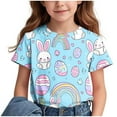 thumbnail image 1 of YABCSAZ Easter Shirt for Toddler Boy Girl Summer Casual Loose T Shirts Crewneck Short Sleeve Bunny Outfits Kids Digger Eggs Hunt Tops Cotton Tee Top Blouses Size 9 T, 1 of 8