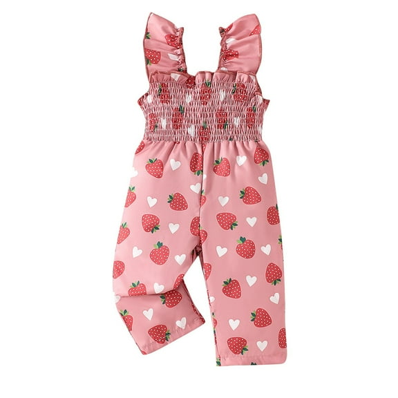 YABCSAZ Easter Toddler Baby Ruffled Sleeveless Romper Casual Summer Jumpsuits One-piece Pants Elastic Waist Rompers Funny Cute Eggs Bunnies Unisex Romper for Infant Baby Outfits Size 12 M