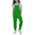 thumbnail image 1 of YABCSAZ Girl's Jumpsuit Sleeveless Spaghetti Strap Romper Casual Loose Summer Jumpsuit Solid Color Kids Clothes Infants Baby Outfits Baggy Wide Leg Romper with Pockets Size 7Years, 1 of 6