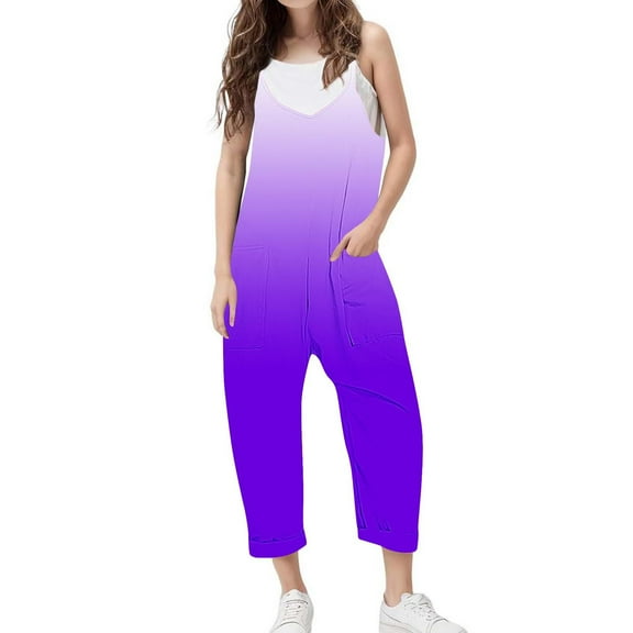 YABCSAZ Girl's Jumpsuit Sleeveless Spaghetti Strap Romper Kids Clothes Infants Baby Outfits Casual Loose Summer Jumpsuit Baggy Wide Leg Romper with Pockets Size 5 Years