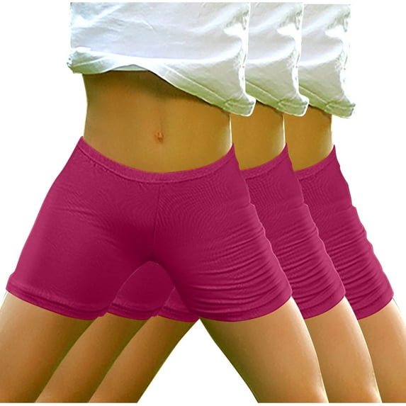 YABCSAZ Girls Bike Shorts 8 Color Cartwheel Shorts for Girls Toddler Summer Cotton Breathable and Safety Under Dress Shorts Dance Athletic Running Shorts Multi-Color Kids Shorts 2 Piece Size 4 Years