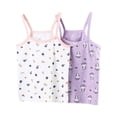 thumbnail image 1 of YABCSAZ Girls Tank Tops Sleeveless Camisoles Flower Print Plaid Backless Tank Tops Summer Casual Stretch Undershirts Soft Comfort Breathable Dance Cami Tops, 2-Packs Size 4 Years, 1 of 8