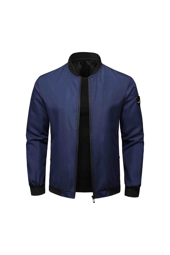 Jacket for Men Long Sleeve Zipper Softshell Military Jacket Windbreaker Packable Thicken Fleece Winter Coat bomber Jacket Golf Rain Jacket Inner Pocket for Camping Hiking Cycling
