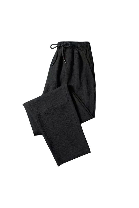 Joggers for Men Casual Relaxed Fit Athletic Pants Wide Leg Tapered Sweatpants Drawstring Elastic Waist Pants Summer Loose Gym Pants Joggers for Workout Training Running Hiking