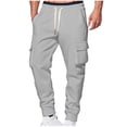 thumbnail image 1 of YABCSAZ Joggers for Men Casual Relaxed Fit Athletic Pants Wide Leg Tapered Sweatpants Drawstring Elastic Waist Pants Summer Loose Gym Pants Joggers for Workout Training Running Hiking, 1 of 5