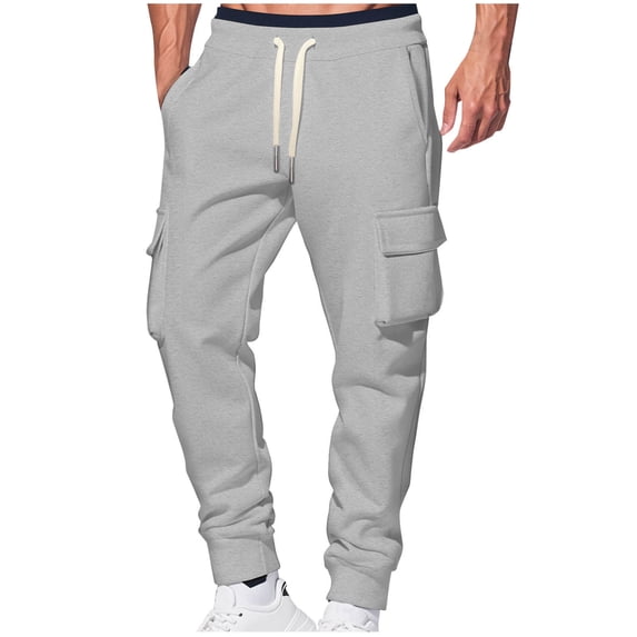 YABCSAZ Joggers for Men Casual Relaxed Fit Athletic Pants Wide Leg Tapered Sweatpants Drawstring Elastic Waist Pants Summer Loose Gym Pants Joggers for Workout Training Running Hiking