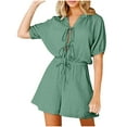 thumbnail image 1 of YABCSAZ Jumpsuits for Women Summer Romper One Piece Bodysuit Sleeveless Short Jumpsuit Casual Outfits Loose Wide Leg Shorts Jumpsuits with Pockets for Gym, Yoga, Workout, 1 of 6