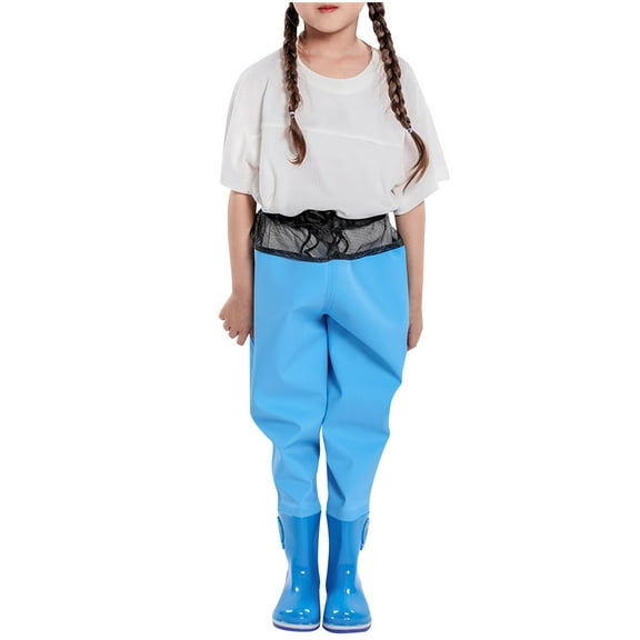 YABCSAZ Kids Rain Pants Toddler Rain Suit for Boys Girls Unisex One Piece Cartoon Waterproof Coverall Rain Jacket Waterproof Mud Dirty Proof Rain Suspender Trousers Overalls Size 3 Years