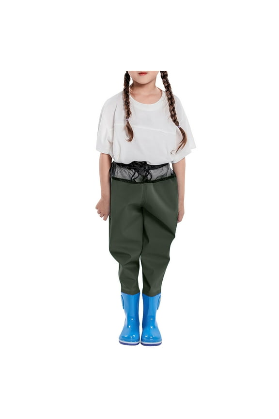 Kids Rain Pants Toddler Rain Suit for Boys Girls Unisex One Piece Cartoon Waterproof Coverall Rain Jacket Waterproof Mud Dirty Proof Rain Suspender Trousers Overalls Size 3 Years