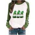 thumbnail image 1 of YABCSAZ Long Sleeve St Patrick's Day Shirts Women's Lucky Irish Sweatshirts Long Sleeve Sequin Shamrock Clover Printed Irish Pullover Casual Loose Oversize Charms Shirts Blouse Paddy's Day Tops, 1 of 7