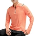 thumbnail image 1 of YABCSAZ Man's Shirts Long Sleeve V Neck Shirts Zipper Solid Color Pullover Tops Casual Slim Fit Sports Tops Fall Winter Outfits, 1 of 3